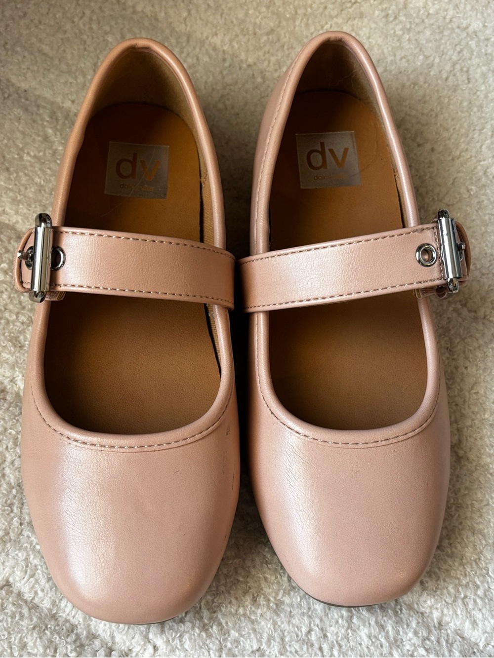 DV by Dolce Vita Girls' Blush Pink Mary Jane Buckle Shoes